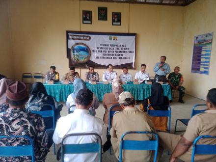 MUSDES Tentang Pelepasan hakTKD Sengon terdampak Bendungan Bagong Kab Trenggalek